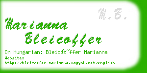 marianna bleicoffer business card